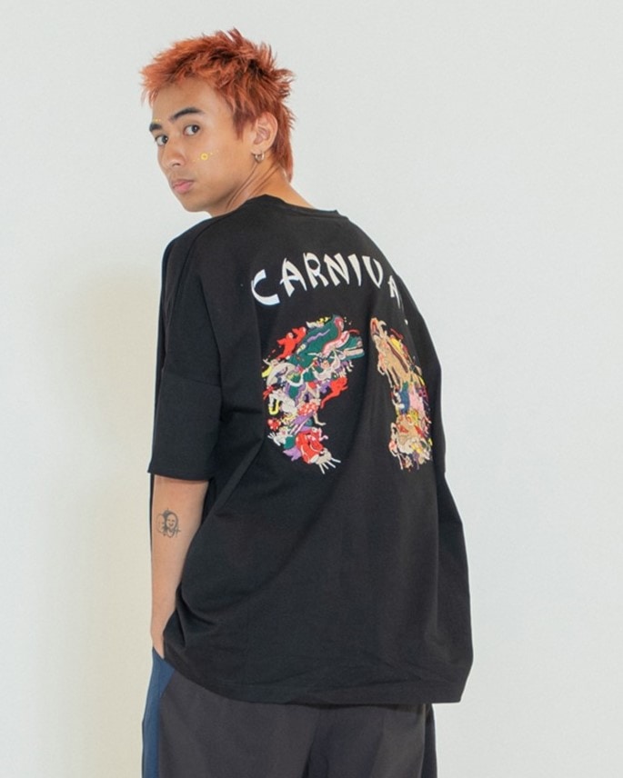 Tシャツ・カットソー Oseree FW24 Black organza silk (ODC143 BLACK) EC LIMITED】クルーネックTシャツ（カットソー/Tシャツ）｜AOURE
