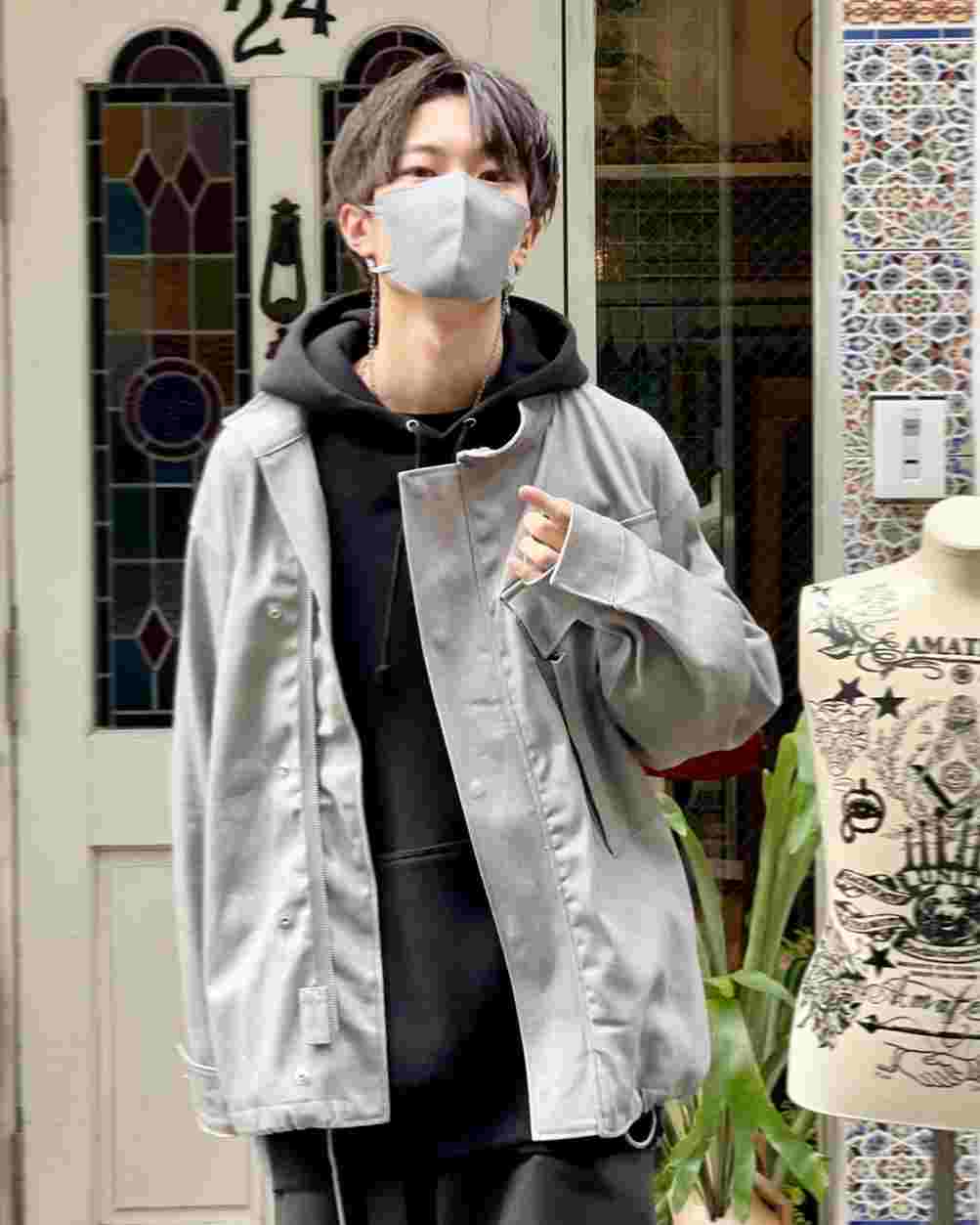 POINT2倍】【ALMOSTBLACKオールモストブラック】WVN DENIM MLTRY