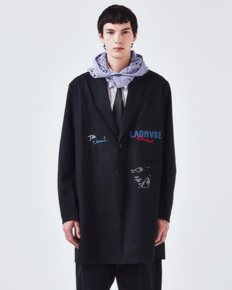 ALMOSTBLACKオールモストブラック】WOVEN EMBROIDERY LONG