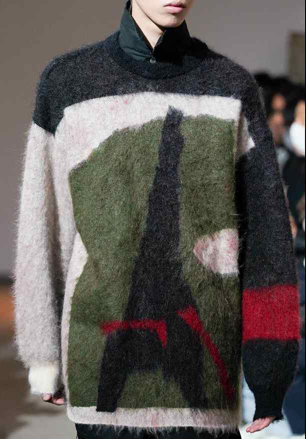 POINT2倍】【ALMOSTBLACKオールモストブラック】MOHAIR EFFEL JACQURD