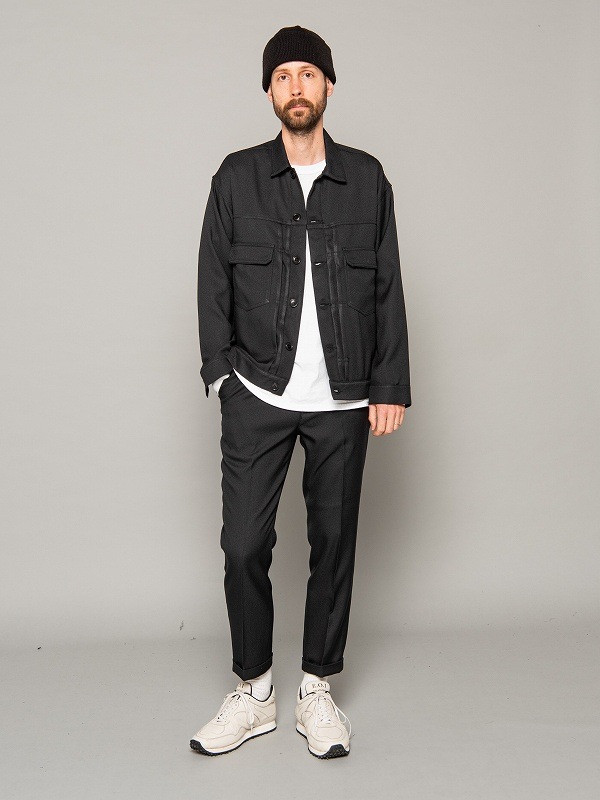 MR.OLIVEミスターオリーブ】 RETORO POLYESTER TWILL /ONE PLEATS STA