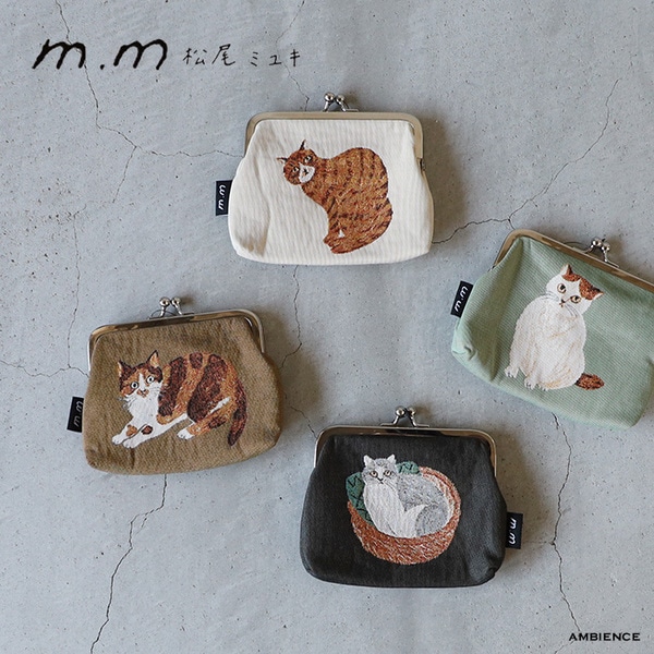 松尾ミユキ matsuo miyuki mini purse がま口ポーチ 猫 イラスト 松尾ミユキ matsuo miyuki mini purse がま口ポーチ 猫 イラスト