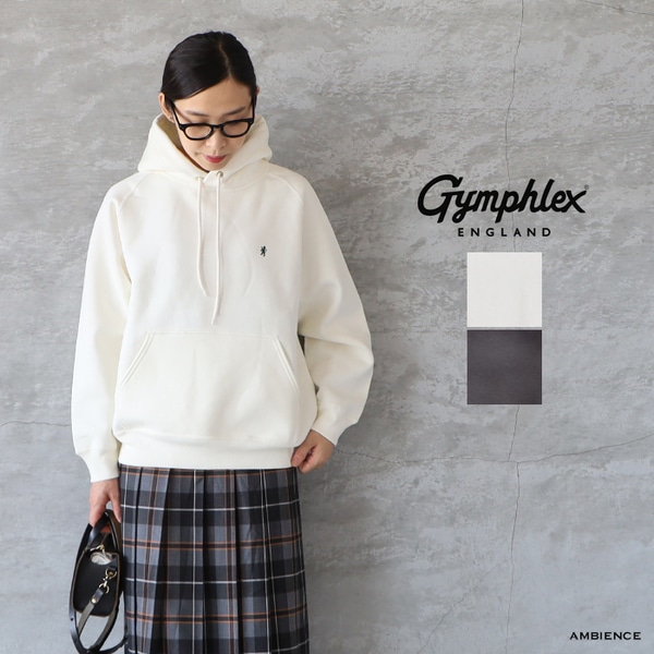 GYMPHLEXスイングスリーブ ワンポイントロゴ刺繍パーカ Gymphlex ジムフレックス SWING SLEEVE HOODED P.O. スイング