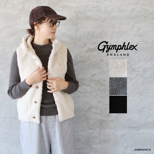 Gymphlex ジムフレックス ボアフーデッドベスト BOA HOODED VEST