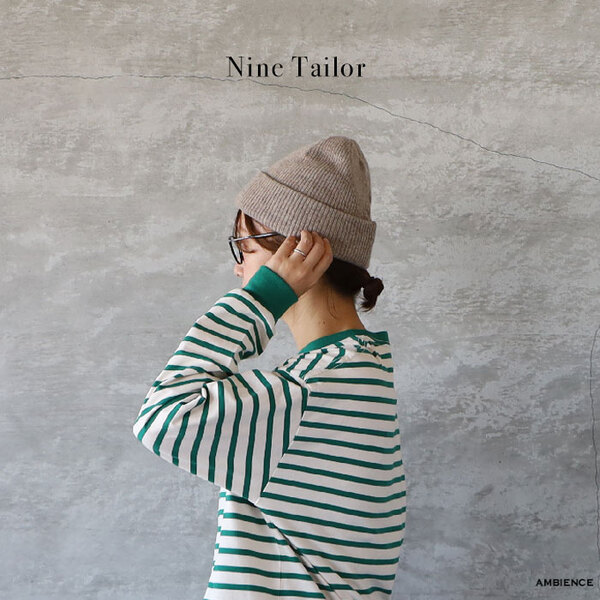 Nine Tailor カシミア　ニット帽 Nine Tailor(ナインテイラー) 24AW \"Cashmere Watch\" -Navy- | khaki