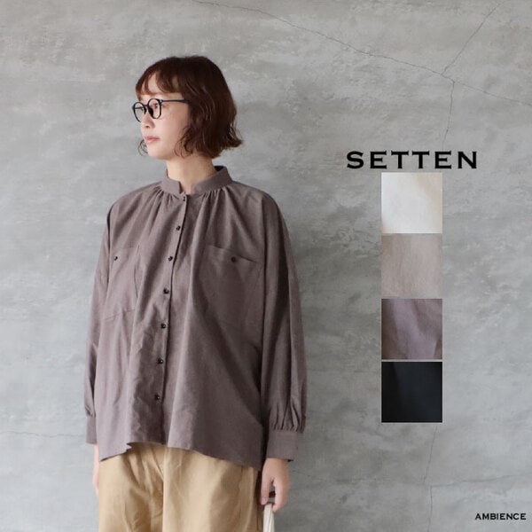 SETTENリネン 黒 ブラウスゆったり ブランドからさがす,setten | ambience