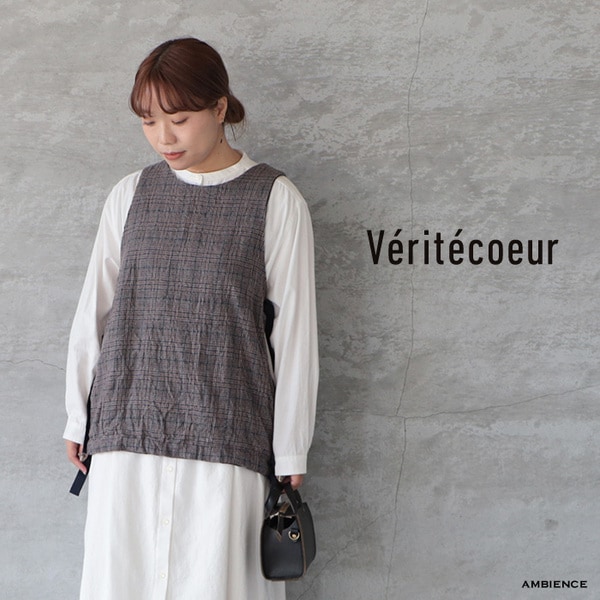 Veritecoeur ヴェリテクール グレンチェックリバーシブルベスト ゆう