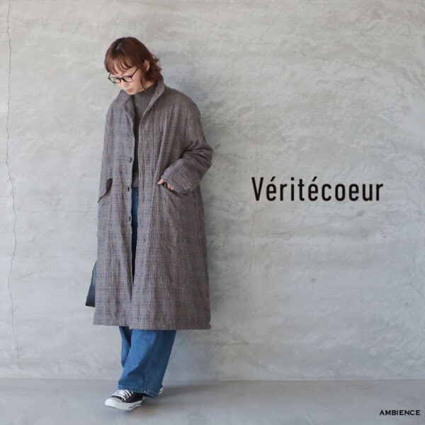 Veritecoeur ヴェリテクール VC-2807 グレンチェックコート アウター