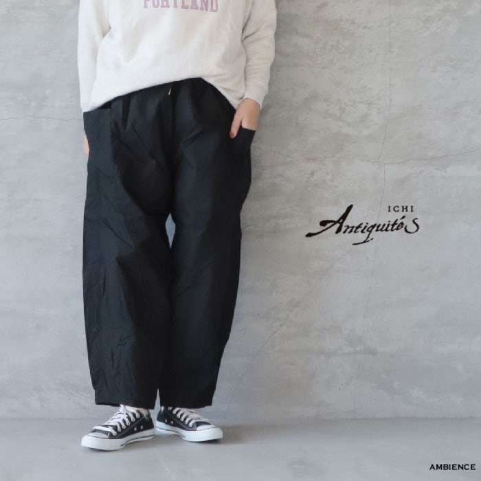 ICHI Antiquite's イチアンティークス タイプライターパンツ ブラック