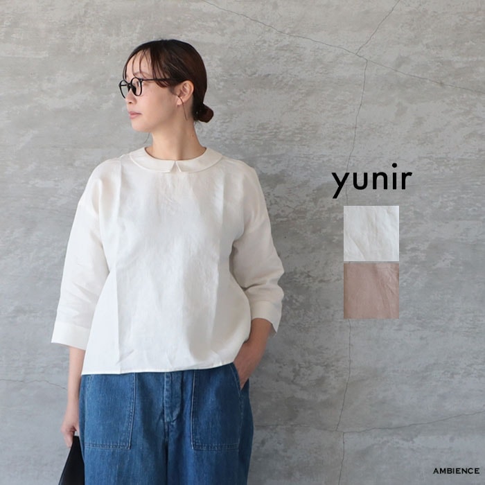 ynir（ユニール）コットンリネン ポプリンウィングカラーシャツ ブランドからさがす,ynir | ambience