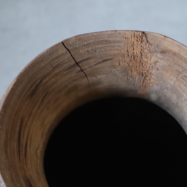 PUEBCO VINTAGE WOODEN POT W/GLASS CYLIND プエブコ 木製