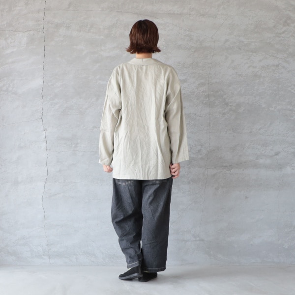 SALE 10%OFF】 mizuiro ind ミズイロインド リネンワイドシャツ