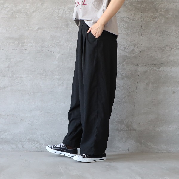 HARVESTY ハーベスティ T/R WIDE EGG PANTS エッグワイドパンツ