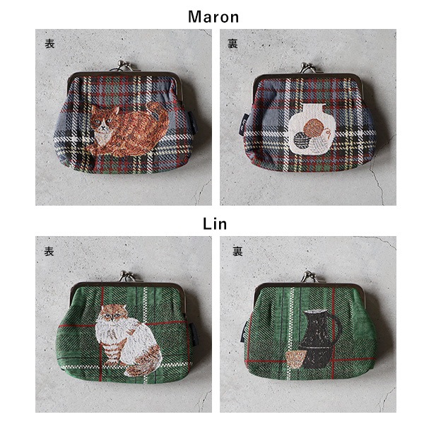 松尾ミユキ　Mini purse　がま口　maron猫　ねこ　ネコ　がまぐち 松尾ミユキ Mini purse がま口 maron猫 ねこ ネコ がまぐち