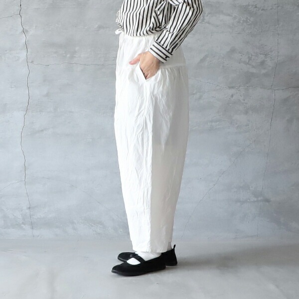 Gauze# ガーゼ G759 コットンクリムトパンツ ゆうパック発送 ホワイト