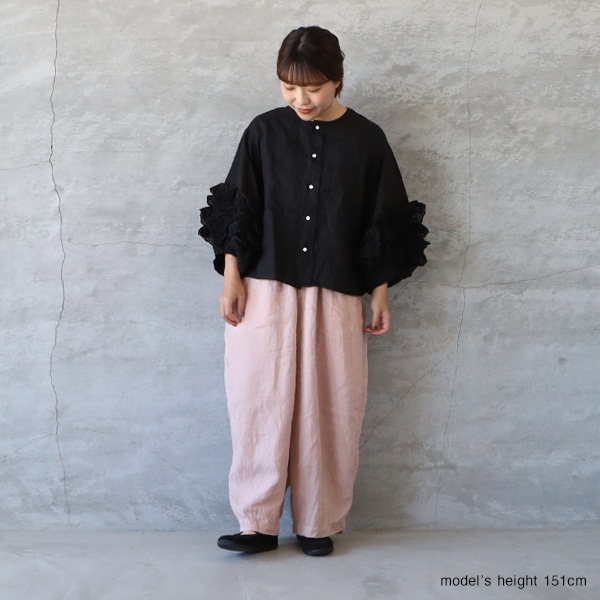 【Gauze# ガーゼ　レースフリルスリーブブラウス】新品未使用 Gauze#(ガーゼ) アンティークレース フリルスリーブブラウス