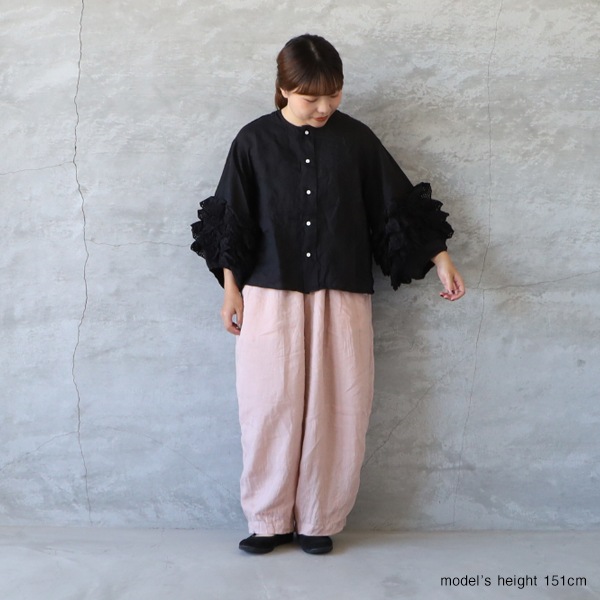 Gauze# レースフリルスリーブカシュクール 新品未使用品完売品　最初価格♡ Gauze# ガーゼ レースフリルスリーブブラウス】新品未使用