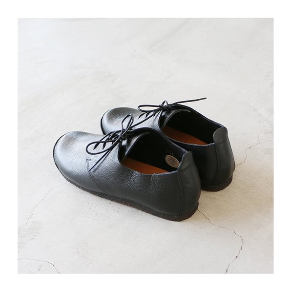 Blute ブリューテ　黒　Lサイズ 24.5 レースアップシューズ Blute ブリューテ モックトゥレースアップシューズ レディース 靴 牛革