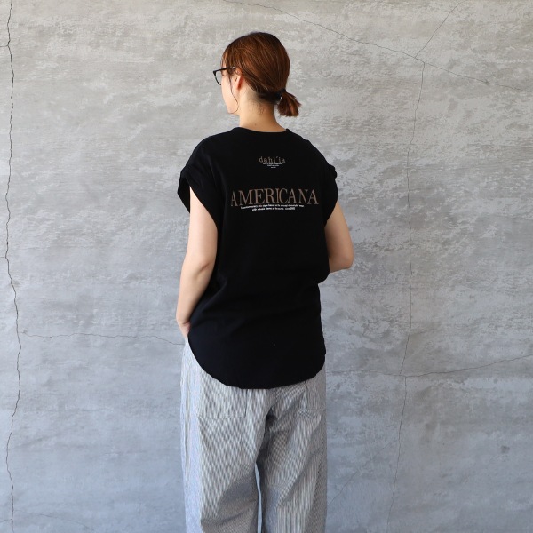 AMERICANA - アメリカーナ × ダリア 24SS リメイク プリントT Tシャツ カットソー Americana(アメリカーナ)｜【Americana×dahlia】リメイク