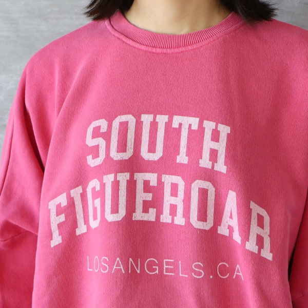 ICHI イチ ヴィンテージロゴ裏毛スウェット ピンク ゆうパック発送