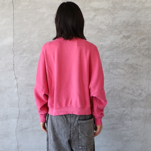 ICHI イチ ヴィンテージロゴ裏毛スウェット ピンク ゆうパック発送