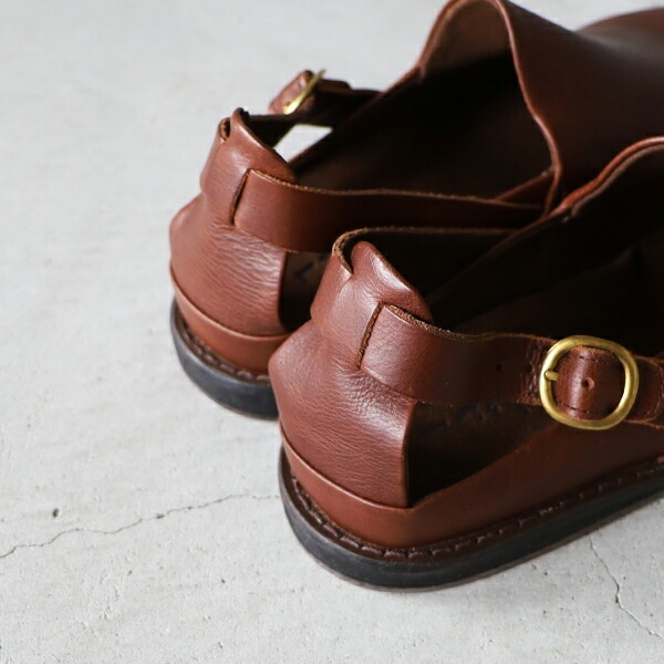 新品】ディウ Diu クロスレザーサンダル 24~24.5cm ダークブラウン