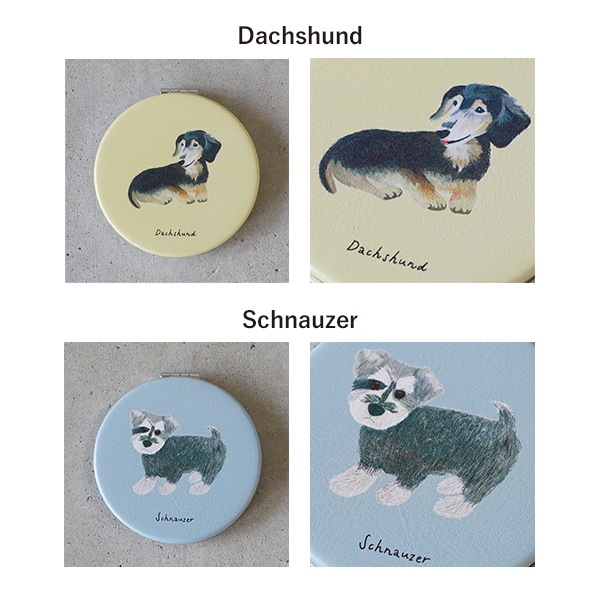 20th anniversary compact mirror コンパクトミラー 手鏡 犬 イラスト
