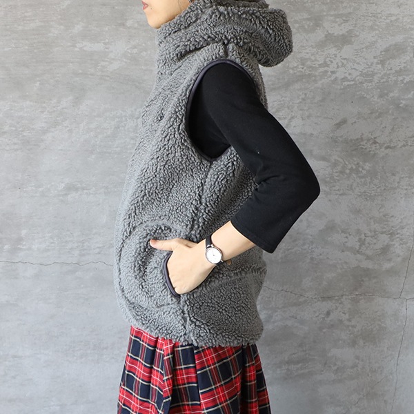 Gymphlex ジムフレックス ボアフーデッドベスト BOA HOODED VEST ゆう