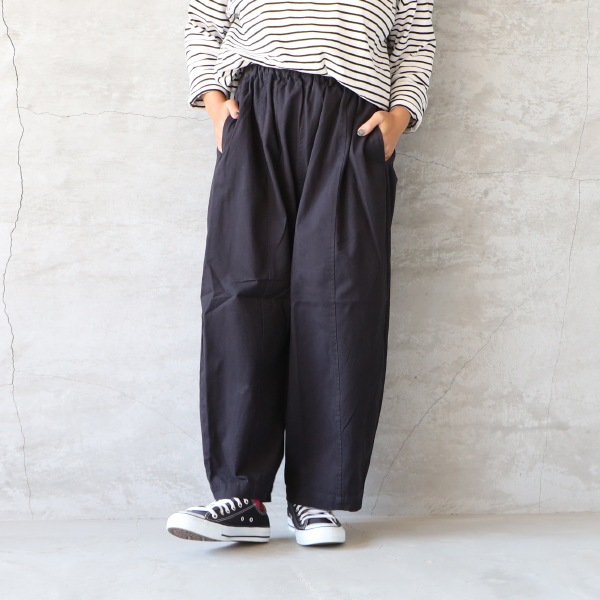 blue willow ブルーウィロウ コットンツイル切替コクーンパンツ ゆう