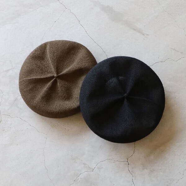 マチュアーハ トップギャザー シルク ベレー 春夏 mature ha. mature ha. マチュアーハ beret top gather big silk ベレー