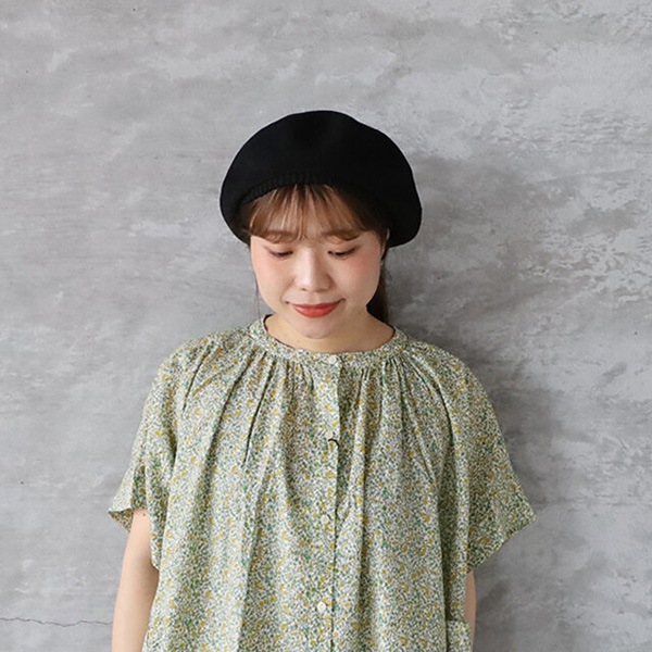 mature ha.マチュアーハ　トップギャザーベレー帽 mature ha.マチュアーハ トップギャザーベレー帽 mature ha