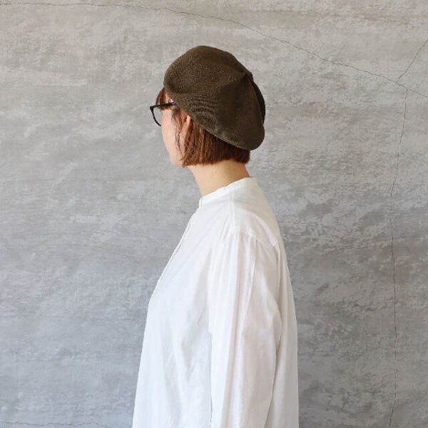 mature ha  ベレー帽 mature ha. シルクベレー beret top gather big silk（カラー