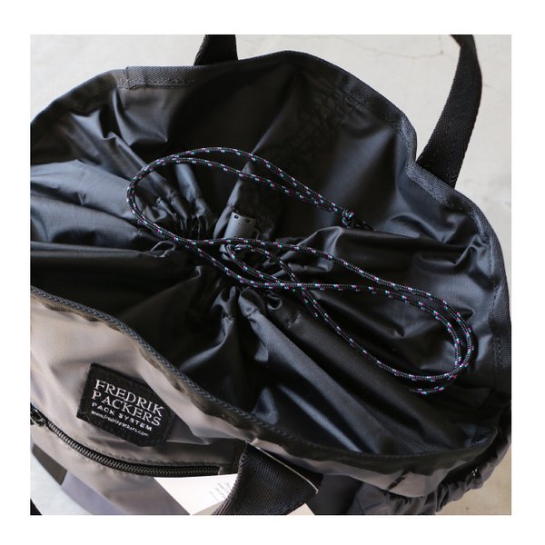 FREDRIK PACKERS 210D TIPI TOTE 黒マザーズバック SETUP7｜FREDRIK PACKERS/210D TIPI TOTE マザーズトート