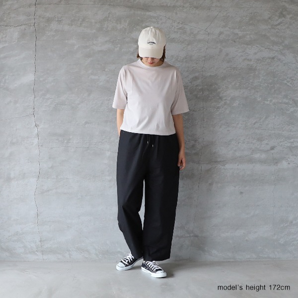 新品タグ付き✨esintaエシンタ ウール混ツイードイージーパンツ e'ternite' de Soi-e エテルニテドゥソワ ダンプグリストーン