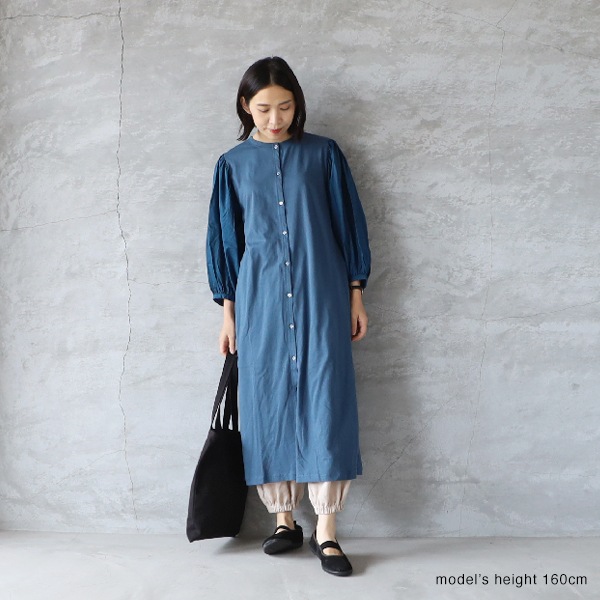 LILOU+LILY｜CUT&SEWN/60LAWN DOUBLE FACE ONE-PIECE DRESS 60ローン