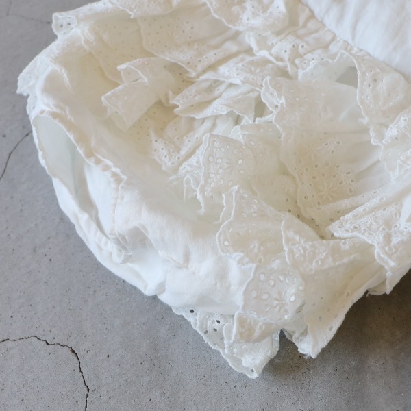 Gauze#/ガーゼ　 アンティークレース　フリルノースリーブブラウス Gauze# ガーゼ G1077 レースフリルスリーブブラウス ANTIQUE