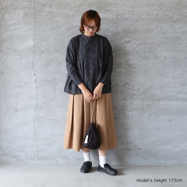 SALE セール 40%OFF SETTEN セッテン 50/-ストライプ製品染めタックフレアチュニックシャツ メール便対応 綿 コットン  ic-ec SALE セール 30%OFF SETTEN セッテン 50/-ストライプ製品染め