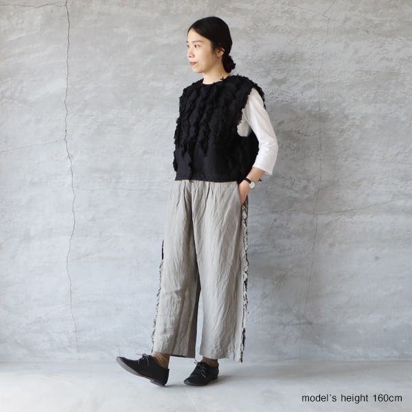 Gauze# ガーゼ　リネンふんわりトップス Gauze# ガーゼ コットン モールスキン ショール付き ロング