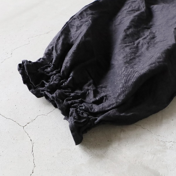 ROBE de PEAU ローブデポー アンクルタイドパンツ ブラック2025 ROBE de PEAU ローブデポー アンクルタイドパンツ ゆうパック