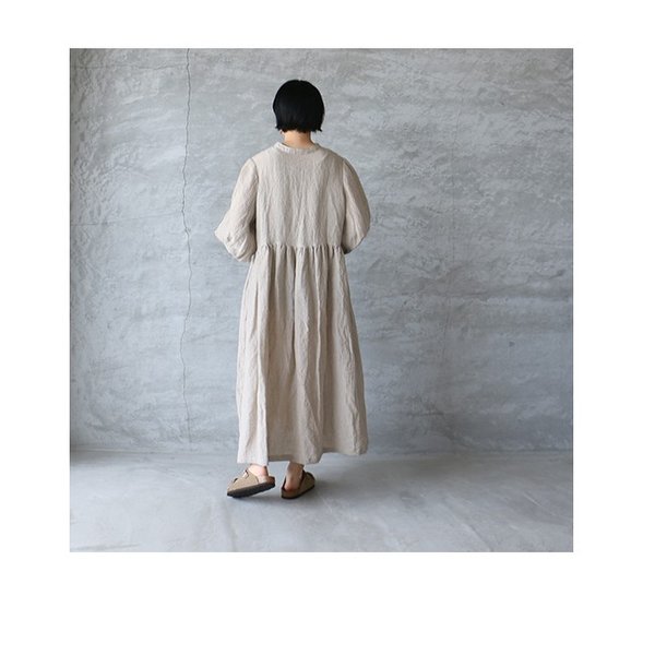 ambience tote ベルギーリネン 2wayワンピース 日本製 麻 バルーン