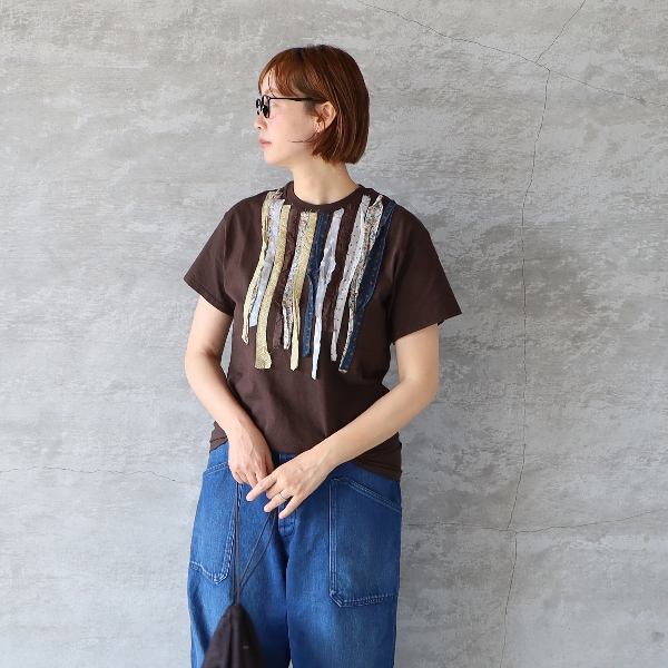 dahl'ia ダリア マルチリボンリメイク半袖Tシャツ メール便対応 25春夏