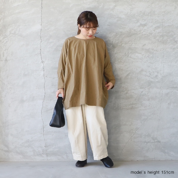 【美品】Veritecoeur　プレーンチュニック　ベージュ 美品】Veritecoeur プレーンチュニック ベージュ