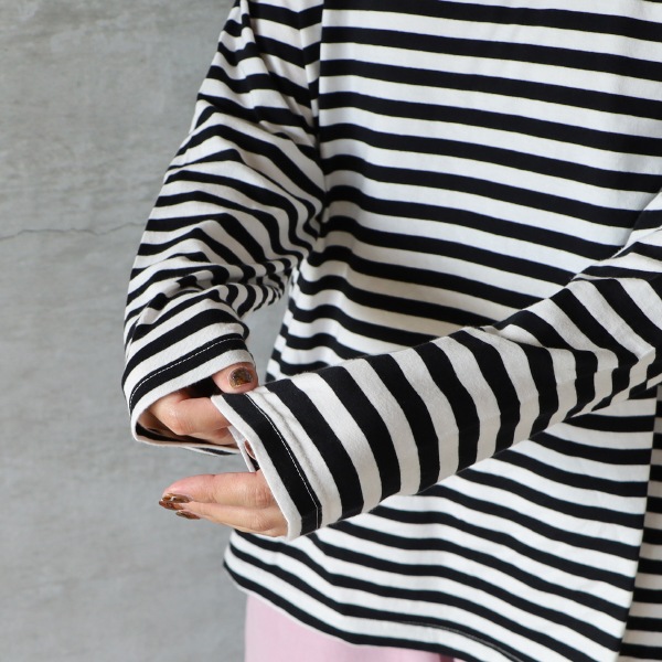 SUNSPEL x BATONER ボーダー長袖 batoner-sunspel-knit-20221016-