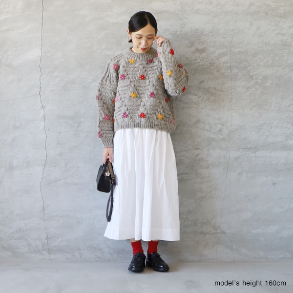 ぴ*ー様 イタリア　アンティーク ICHI Antiquite's イチアンティークス 花刺繍ペルーハンドニット