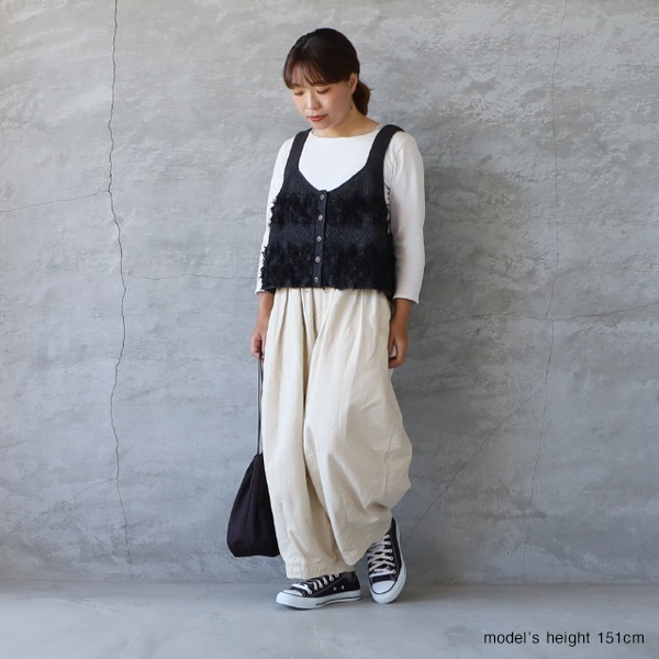 tumugu: ツムグ ウールアンゴラ＆フリンジ2wayビスチェ メール便対応