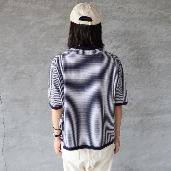 美品✨アルテア　ニットテーラードジャケット　マリンボーダー　イタリア　白×青　M セミダブルガーターニットジャケット | allureville (Women