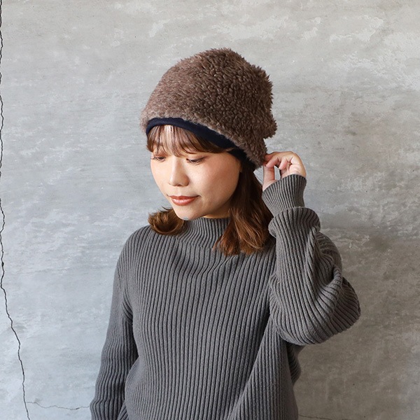 マチュアーハ ボアキャップ mature ha.｜マチュアーハ ｜hood cap organic cotton｜ボアキャ