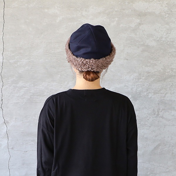 mature ha.マチュアーハ reversible beanie boa リバーシブルビーニー