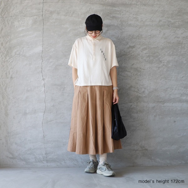 SALE セール 20%OFF AMERICANA アメリカーナ リヨセルコットンリバー天竺S/Sラガーシャツ メール便対応 24春夏 日本製 アイボリー ライトグレー ポロシャツ SALE セール 20%OFF AMERICANA アメリカーナ リヨセルコットン