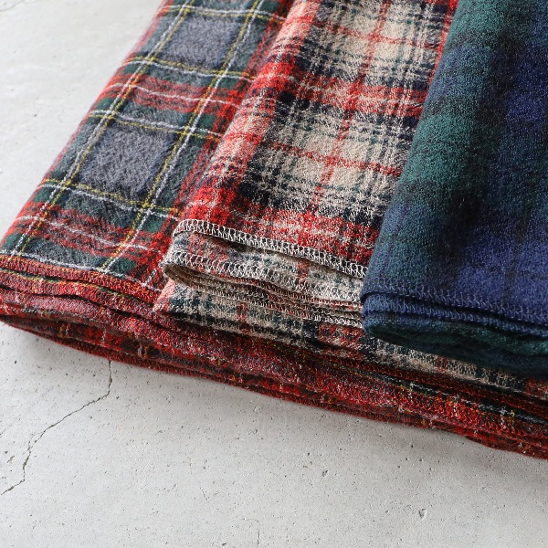 NARU ナル ウールガーゼチェックストール 652811 メール便対応